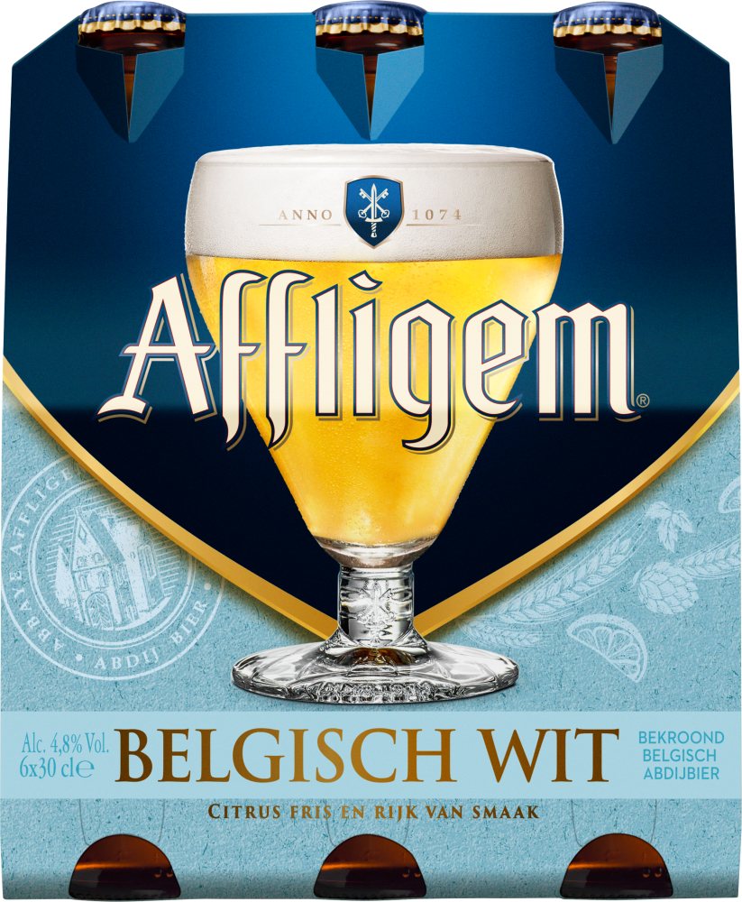 Affligem Belgisch Wit sixpack met flesjes van 30cl